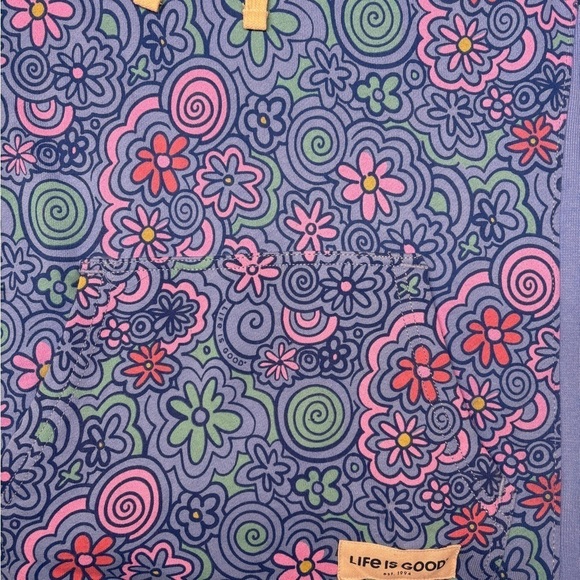 ⭐️LIFE IS GOOD Women’s Flower Doodle Pattern Hoodie - Cornflower - Picture 4 of 7
